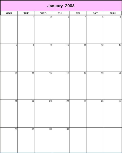 2008, printable calendar, printable calendars, blank calendar, blank calendars, image