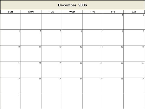Calendars Free Printable on Free Printable Calendars   2006