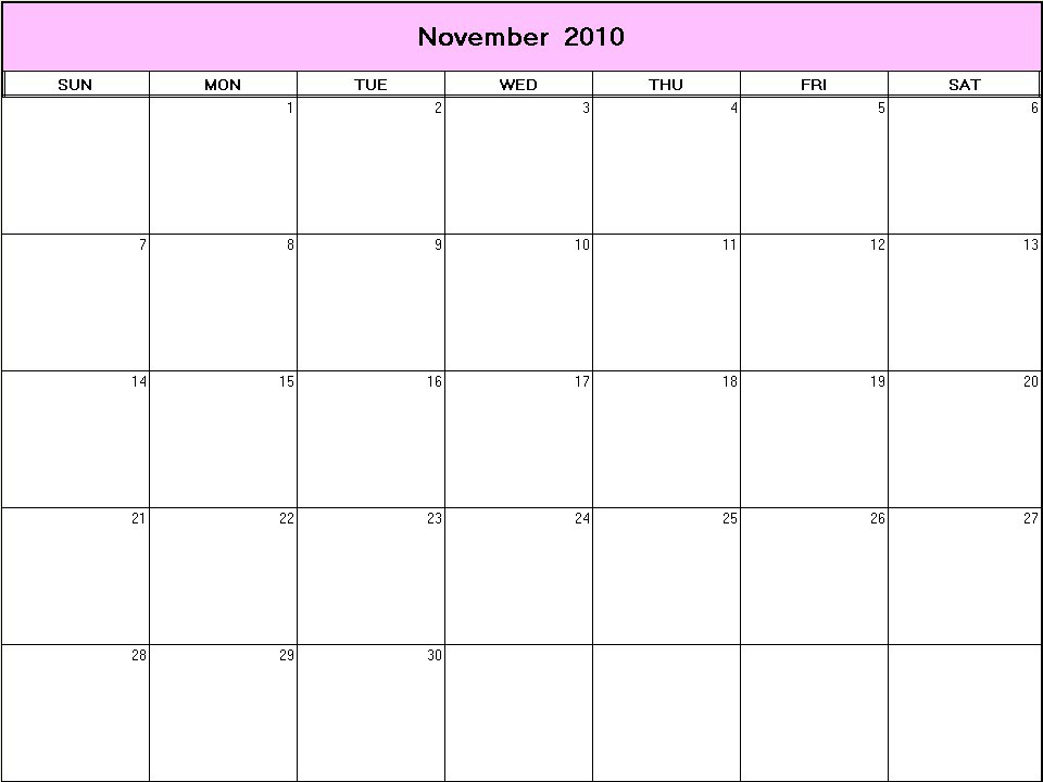 december 2010 calendar printable. 2010 Printable Calendar by