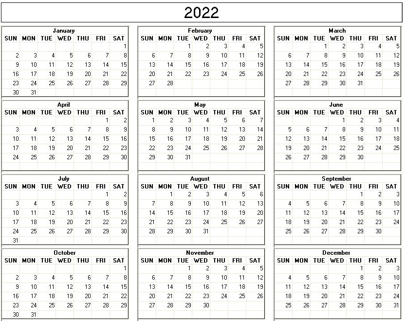 printable blank calendar image for 2016